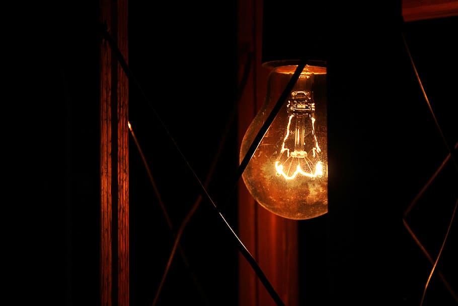 lantern, light, light bulb, lighting, lamp, glow wire, current HD wallpaper