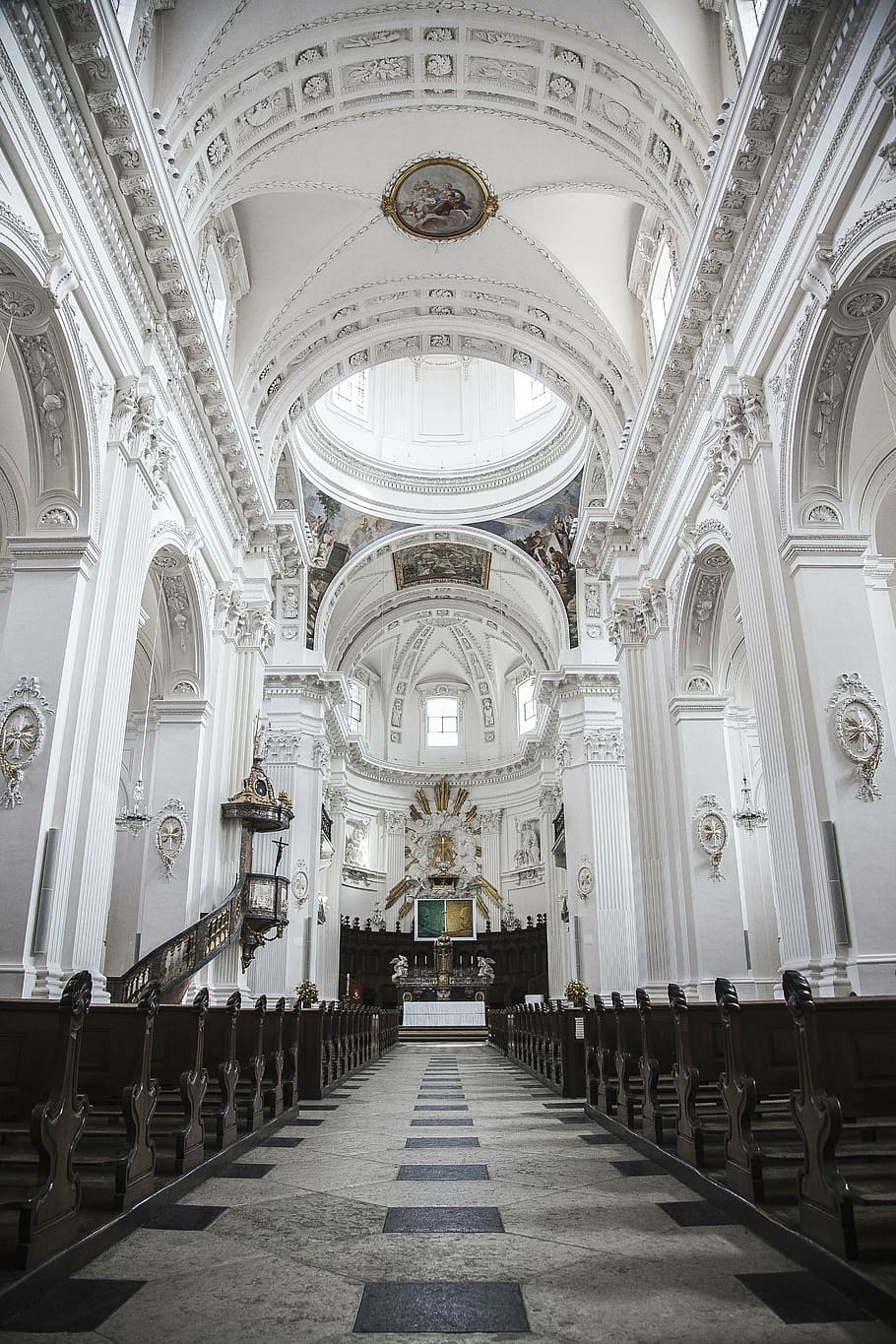 white concrete cathedral, architecture, building, infrastructure HD wallpaper