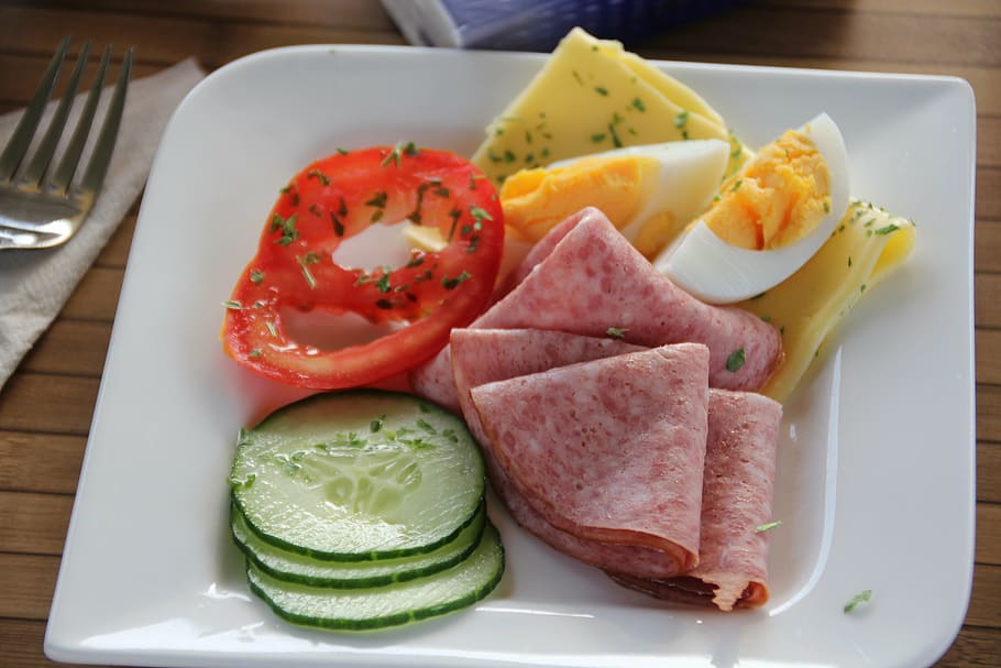 breakfast, eat, own creation, food and drink, plate, freshness HD wallpaper
