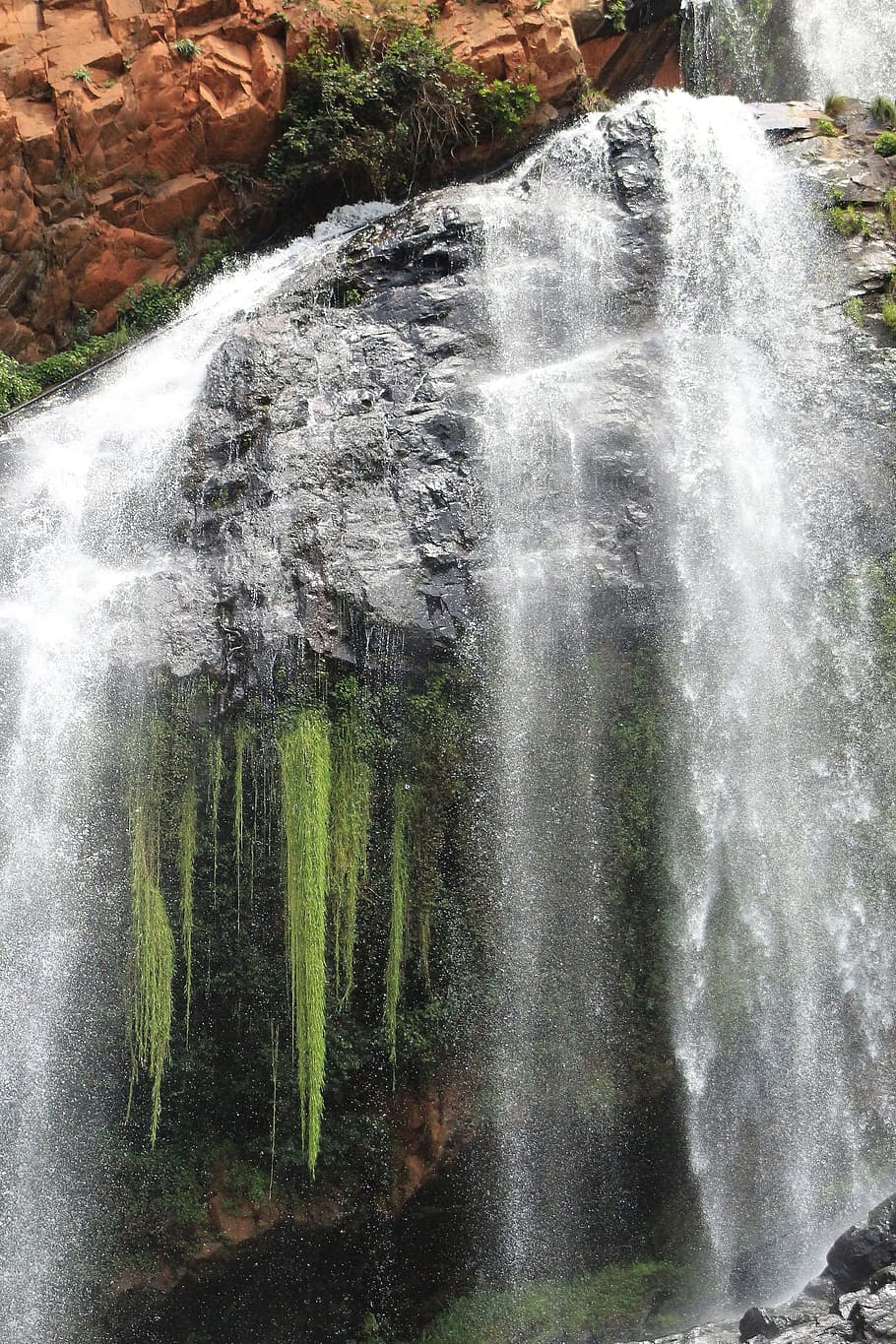 water, waterfall, rockery, motion, scenics - nature, long exposure HD wallpaper