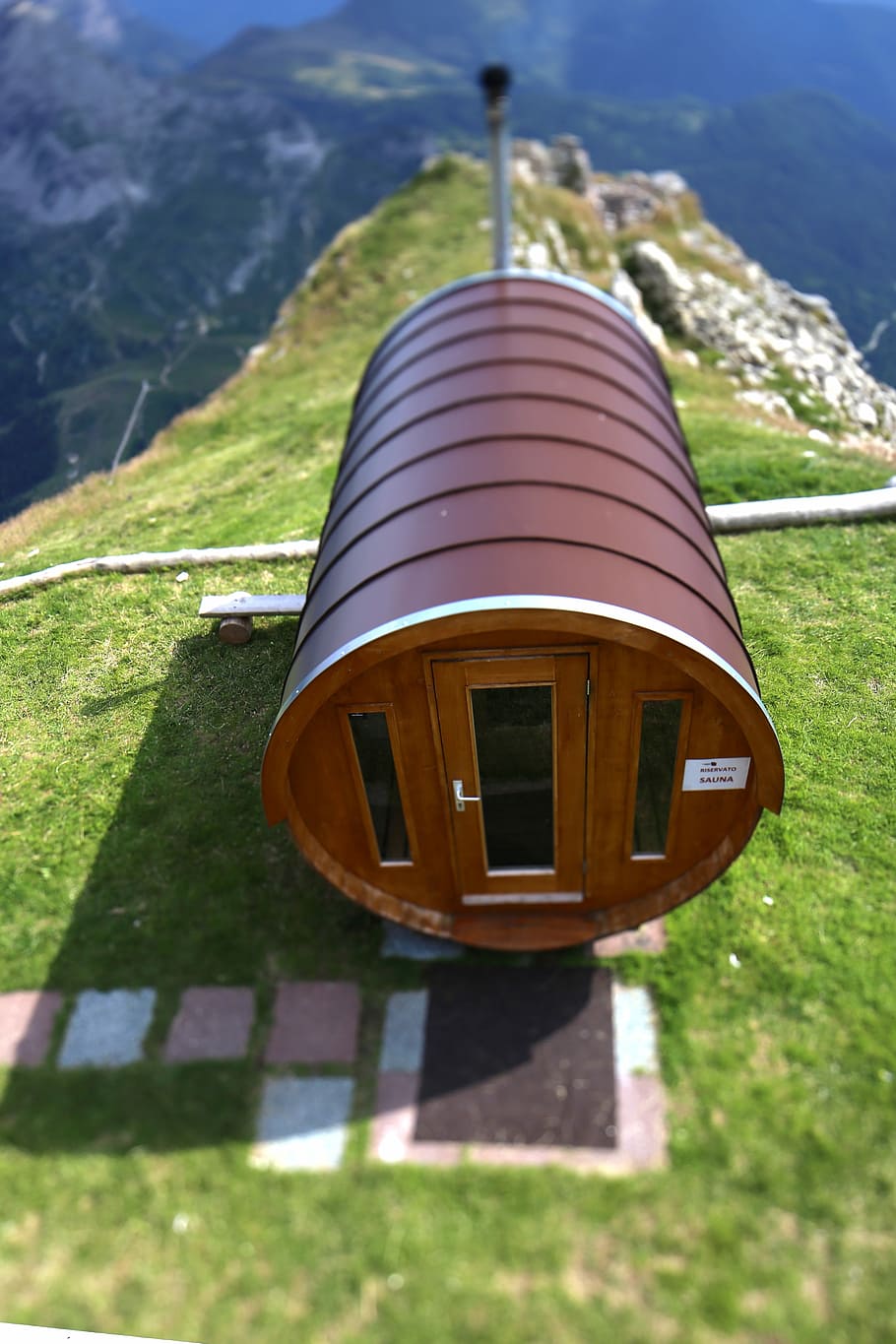 Dolomite, Sauna, Mountain, Peak, mountain sauna, cabin, no people, HD wallpaper