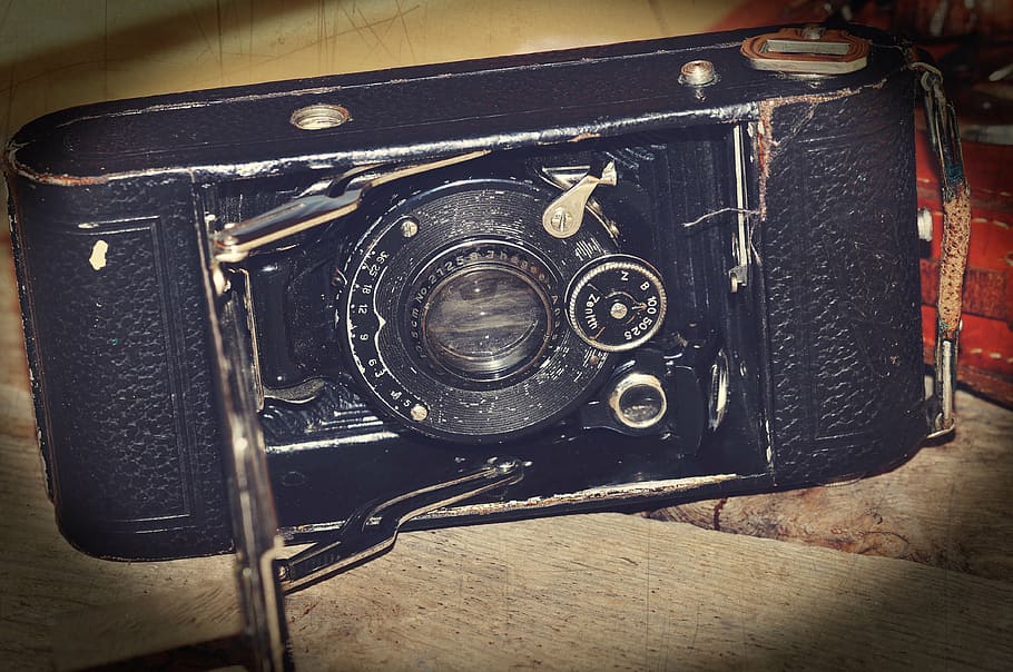 camera, photography, old, antique, inner workings, close, retro look HD wallpaper