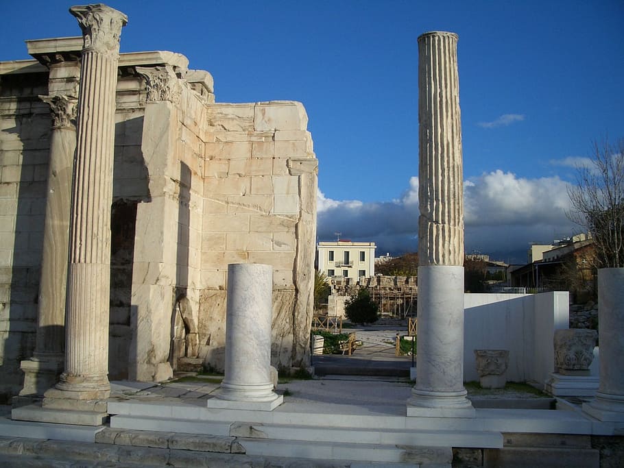 greece, athens, columnar, greek, places of interest, antique HD wallpaper