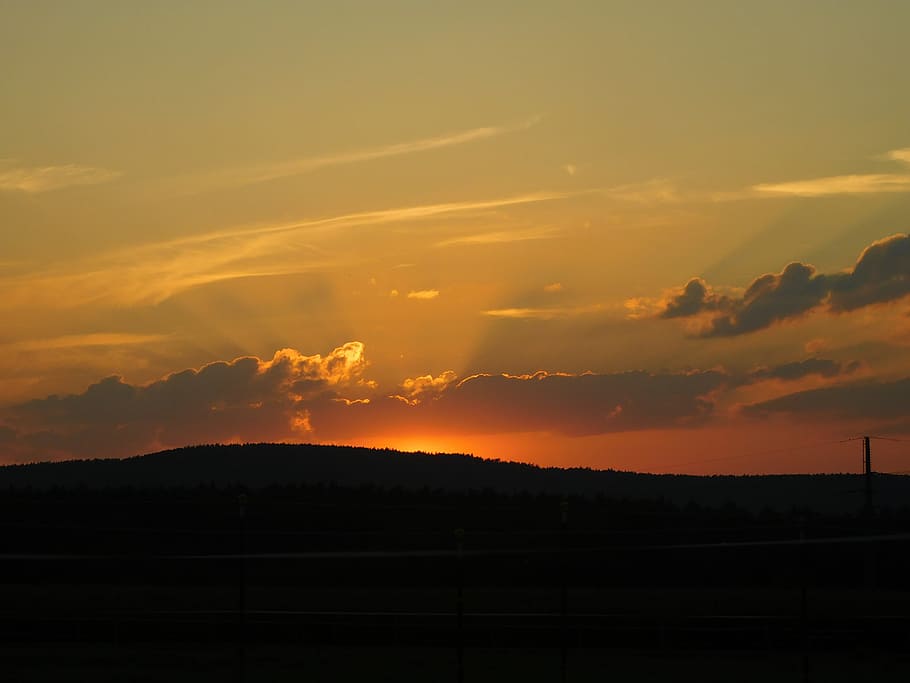 sunset, Evening, Clouds, afterglow, evening sky, abendstimmung HD wallpaper