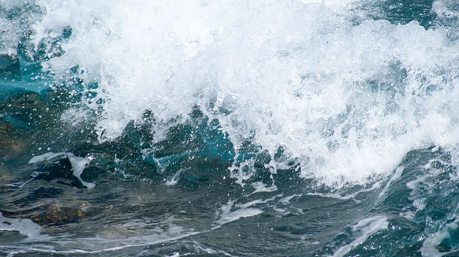 wave, the waves, sea, water, spitting water, nature, sea foam HD wallpaper