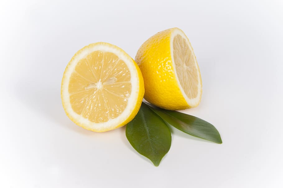 two sliced yellow lemon fruits, sliced lemon, citrus, fresh HD wallpaper