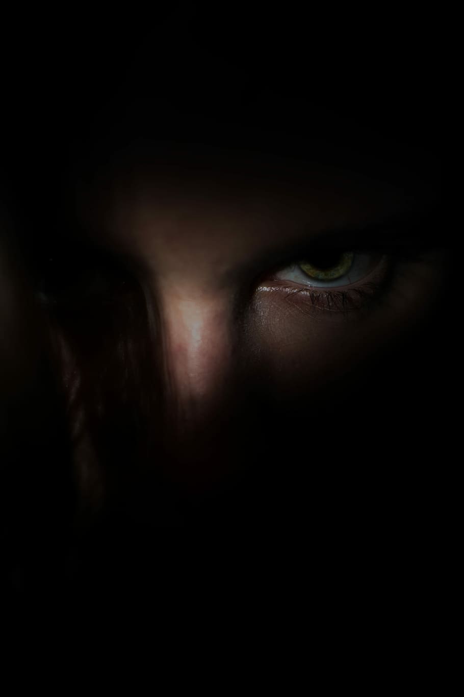 person face, untitled, eye, shadow, dark, mad, scary, angry, night, HD wallpaper