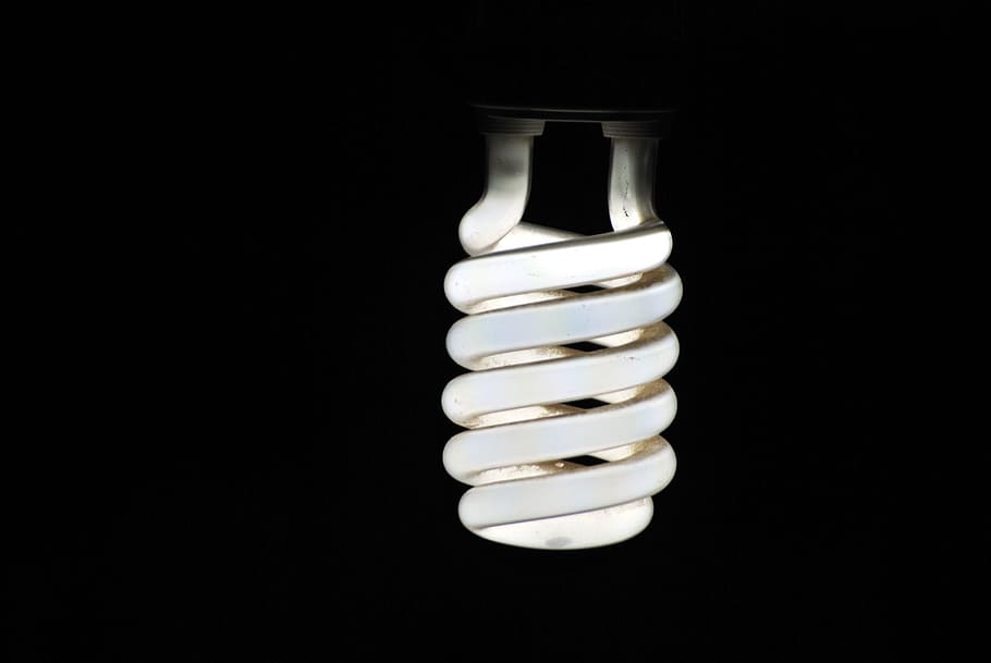light turned-on dark room, Bulb, Fluorescent, Light, Compact HD wallpaper