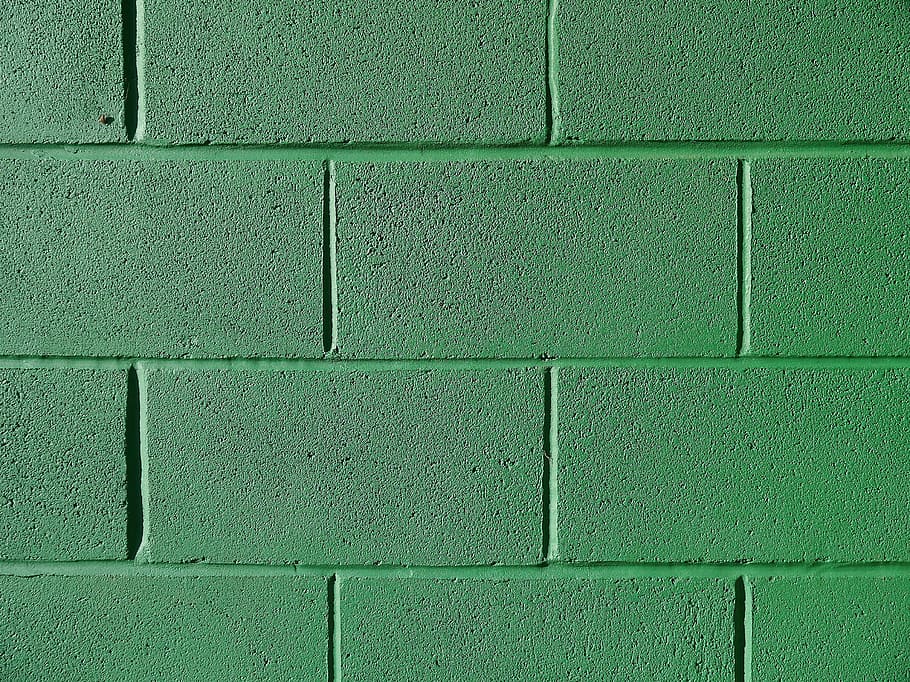 HD wallpaper: green wall wallpaper, bricks, backdrop, texture, building