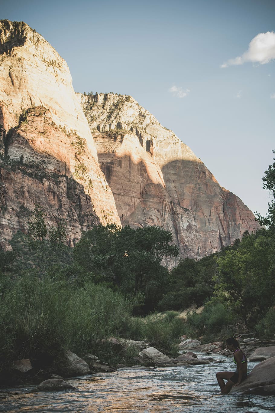 adventure, cliff, daylight, environment, geology, lake, landscape HD wallpaper