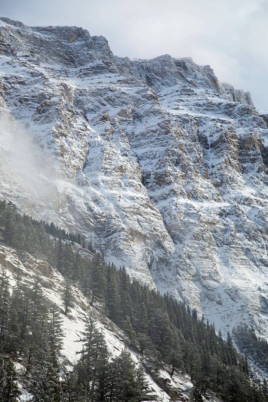 Snowy Portrait, snow covered mountain during daytime, rock, cliff HD wallpaper