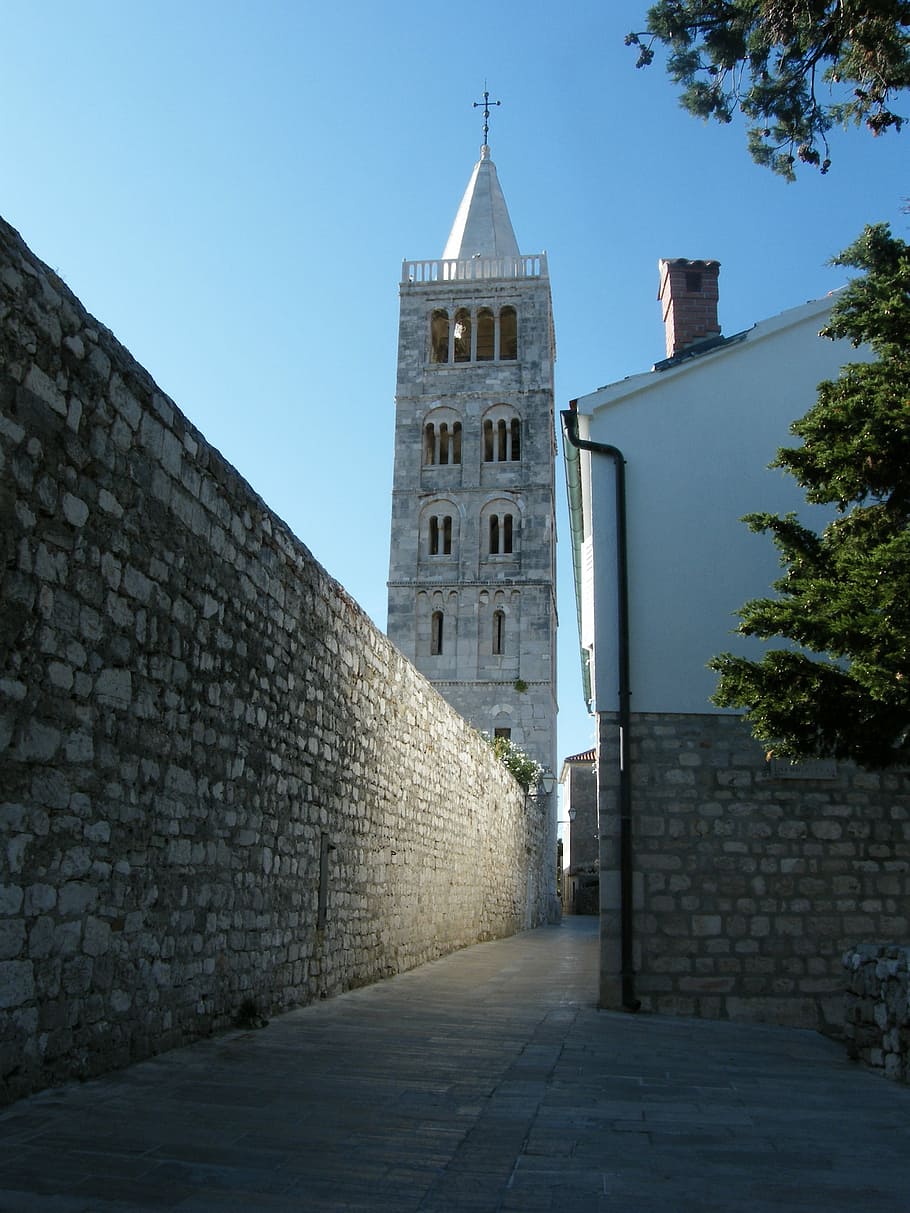 croatia, rab, tower, architecture, built structure, building exterior HD wallpaper