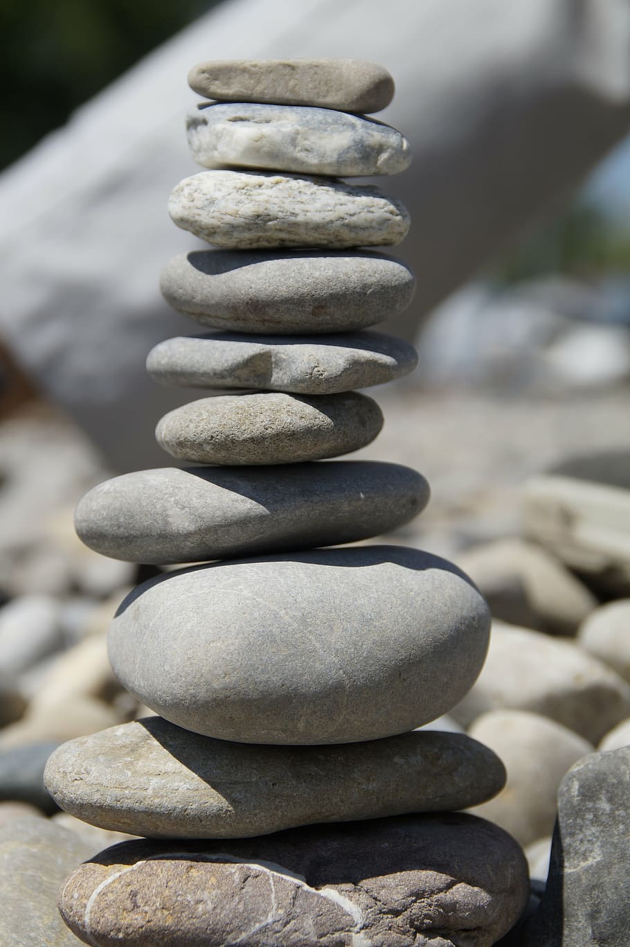 stones, stone tower, stack, stacked, cairn, balance, layered HD wallpaper