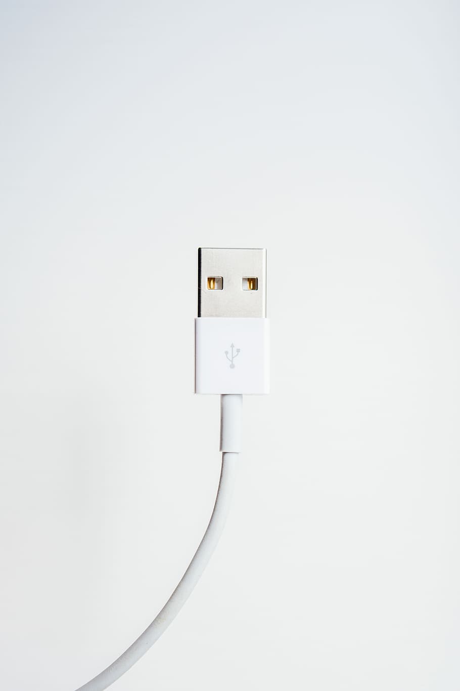 white sync cable, white USB cable, lightning cable, wire, technology HD wallpaper
