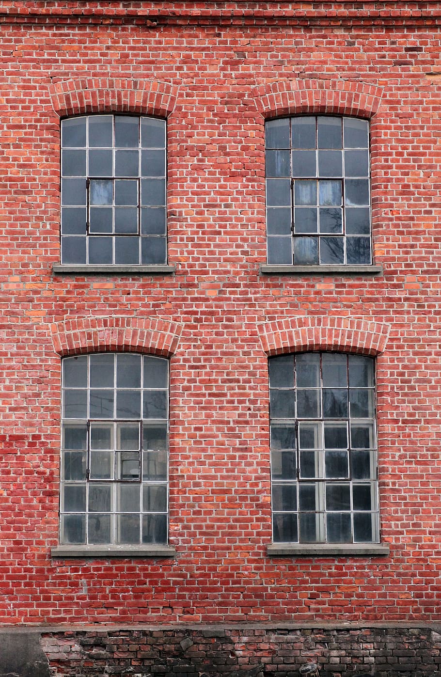 red brick, brick wall, window, architecture, house, building HD wallpaper