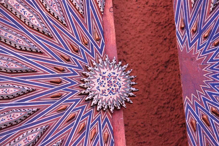 marrakech, door, red city, close-up, flower, no people, flowering plant HD wallpaper