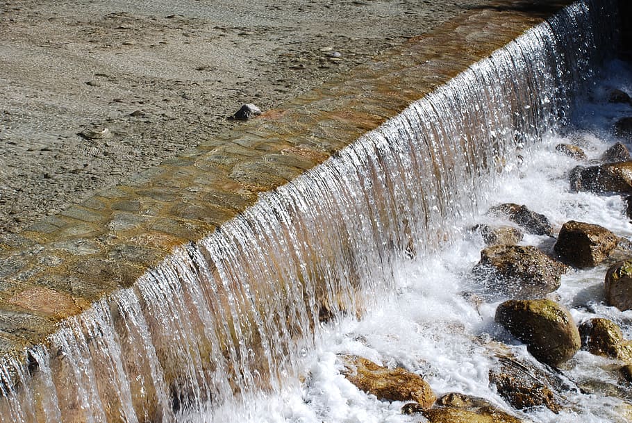 water, stream, nature, mountain, rock, roar, dolomites, beauty in nature HD wallpaper