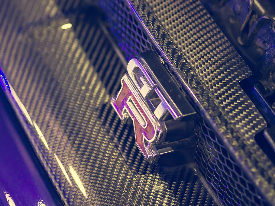 gray steel logo, gtr, auto, car, sport, brand, stamp, sign HD wallpaper