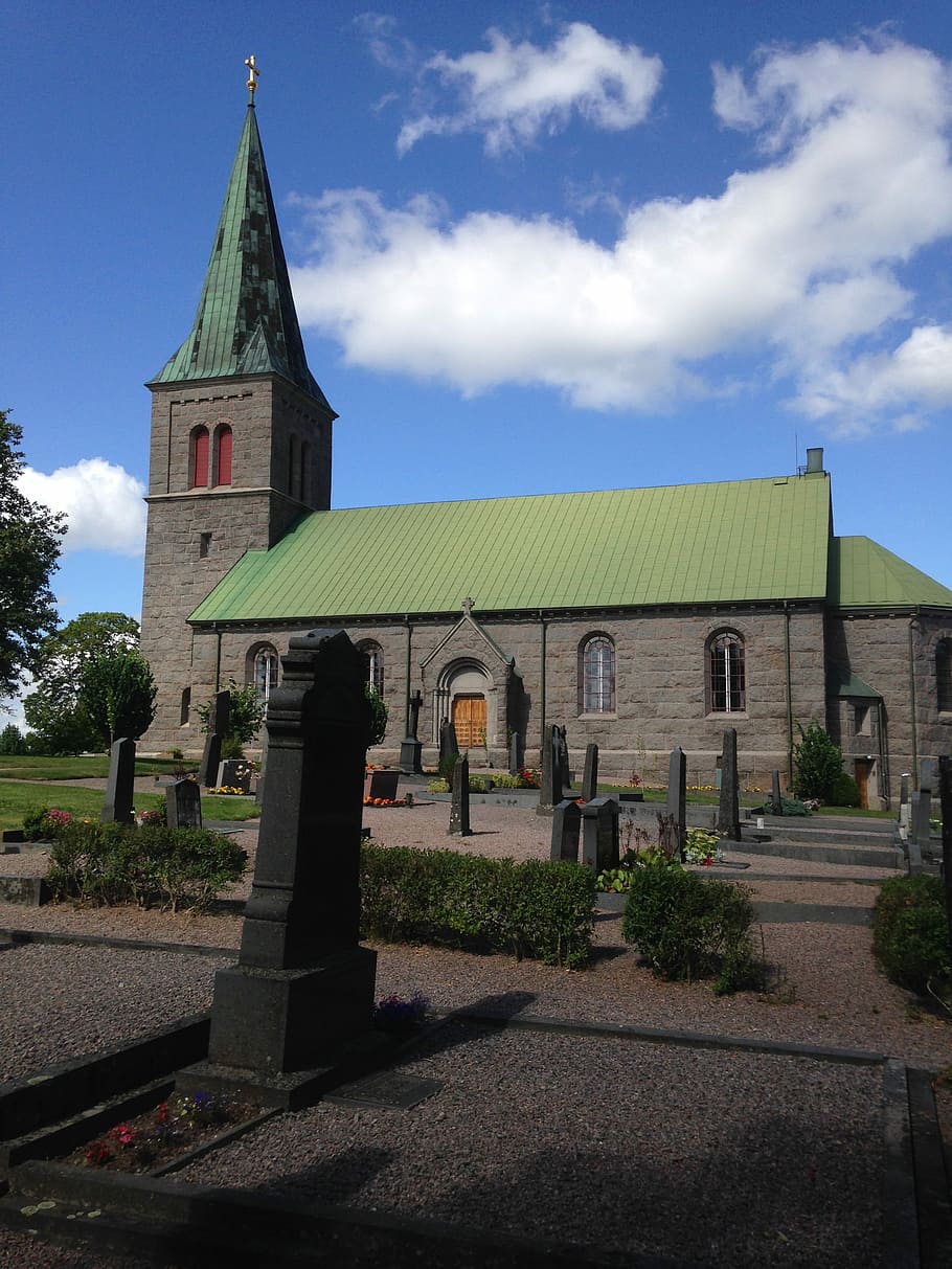 Church, locknevi, built, year, 1903, sweden, history, cloud - sky HD wallpaper