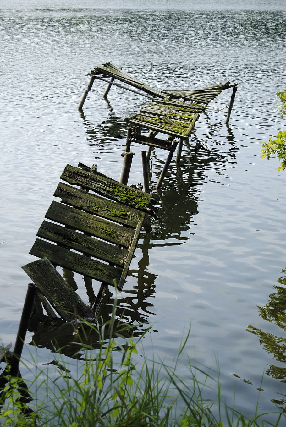 Web, Lake, Water, Nature, Jetty, Pier, boardwalk, landscape HD wallpaper