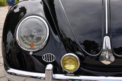 vw, vw beetle, oldtimer, auto, partial view of vw beetle, transportation HD wallpaper