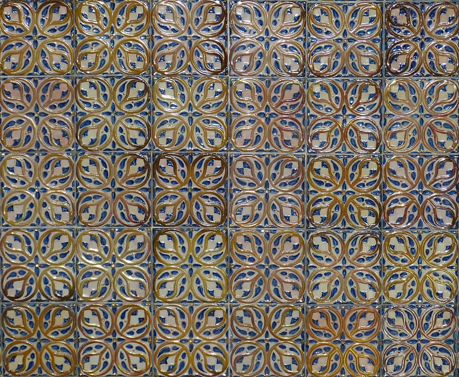 Ceramic, Tile, Mosaic, Tiles, Pattern, square, spain, wall HD wallpaper