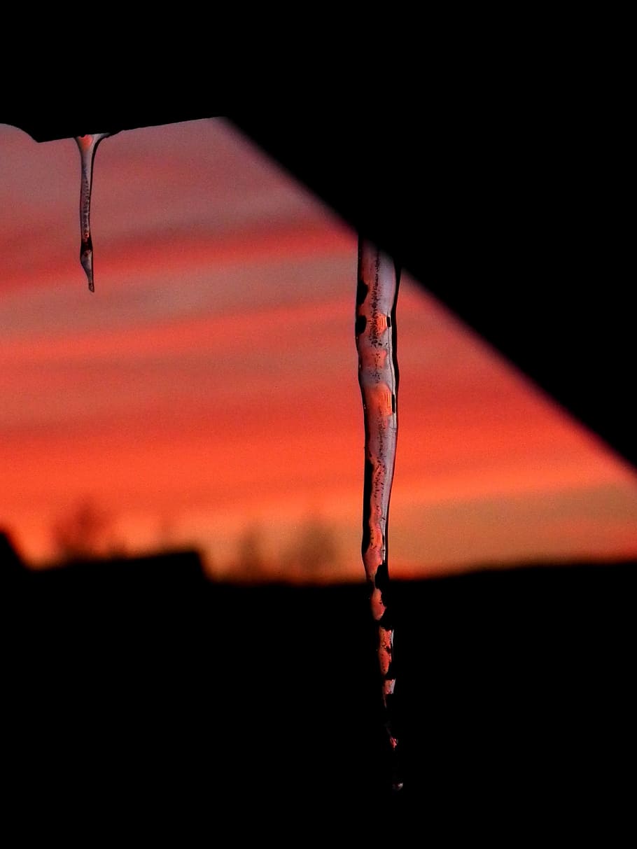 Ice, Icicle, Winter, Cold, Frozen, Sky, drip, frosty, ice formations HD wallpaper