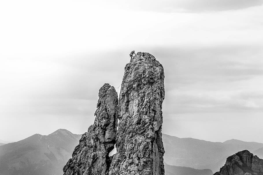 low angle photography of rock formation, nature, landscape HD wallpaper