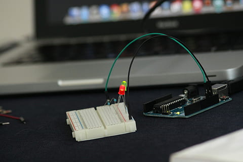 Technology, Arduino, Breadboard, Leds, computer science, wires HD wallpaper