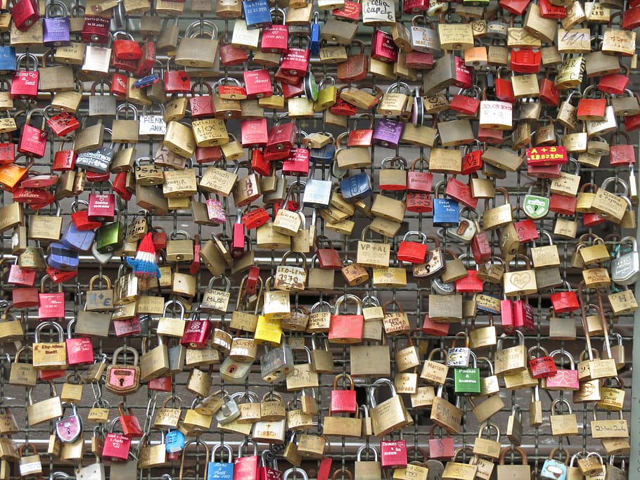 castle, padlock, cologne, bridge, metal, castles, love, love symbol HD wallpaper