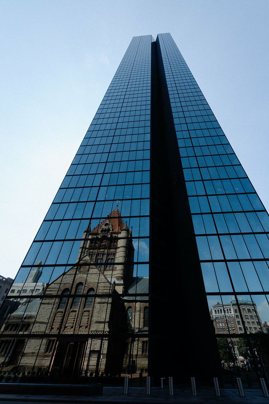 low-angle photo of glass tower building, buildings, city, architecture HD wallpaper