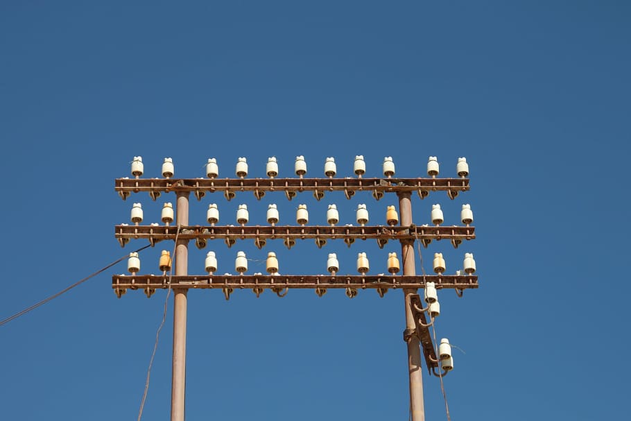 electrical power, power pole, electrical tower, namibia, africa HD wallpaper