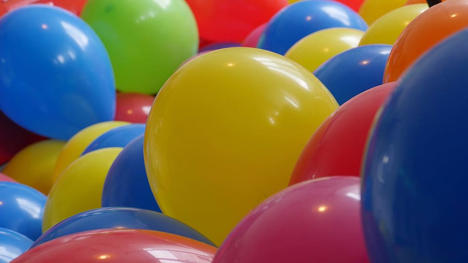 balloon, pleasure, multi coloured, bright, round, multi colored HD wallpaper