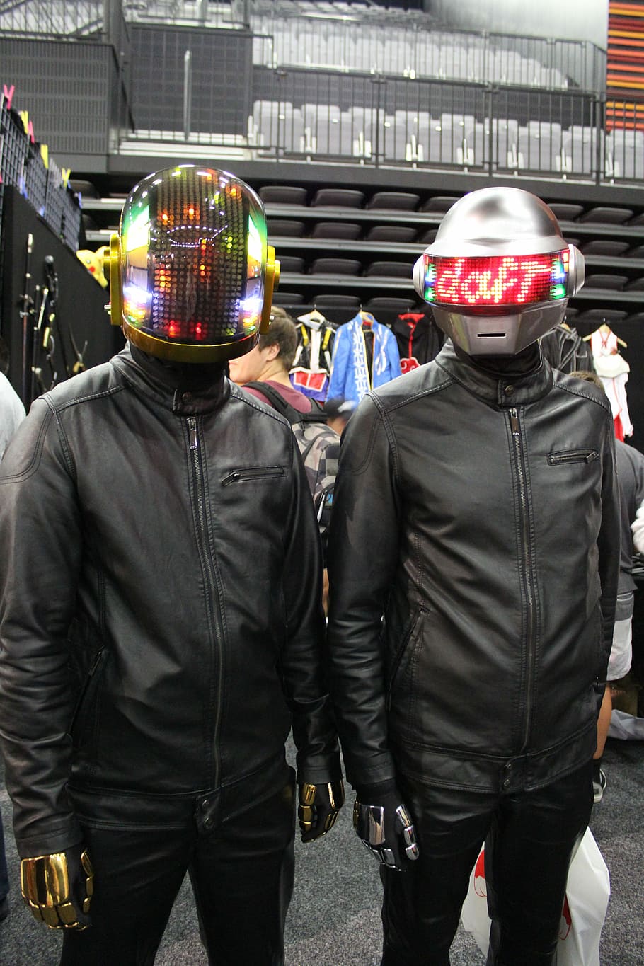 Cosplay, Daft Punk, standing, helmet, headwear, three quarter length HD wallpaper