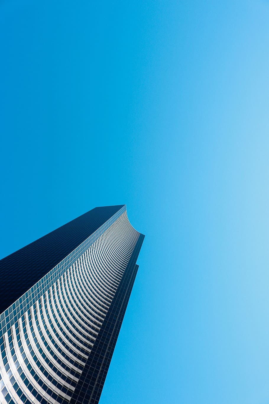 worms'-eye-view photo of high rise building, skyscraper, city HD wallpaper