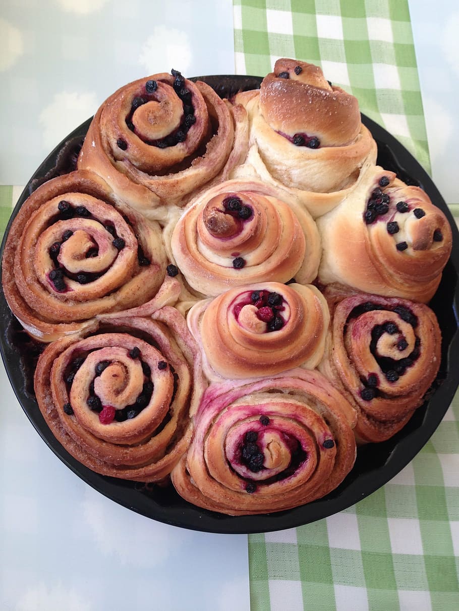 buns, baking, food, berry, dessert, baked, gourmet, sweet Food HD wallpaper