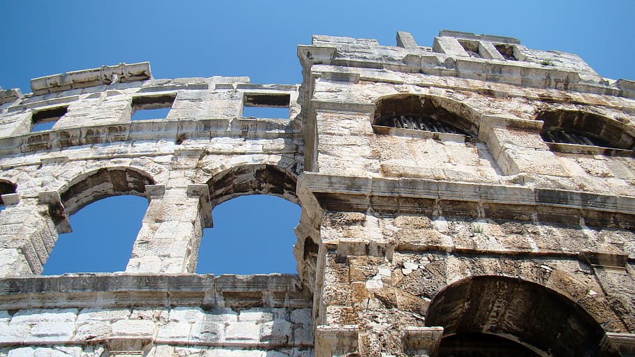 arena, the amphitheater, pula, croatia, monument, monuments