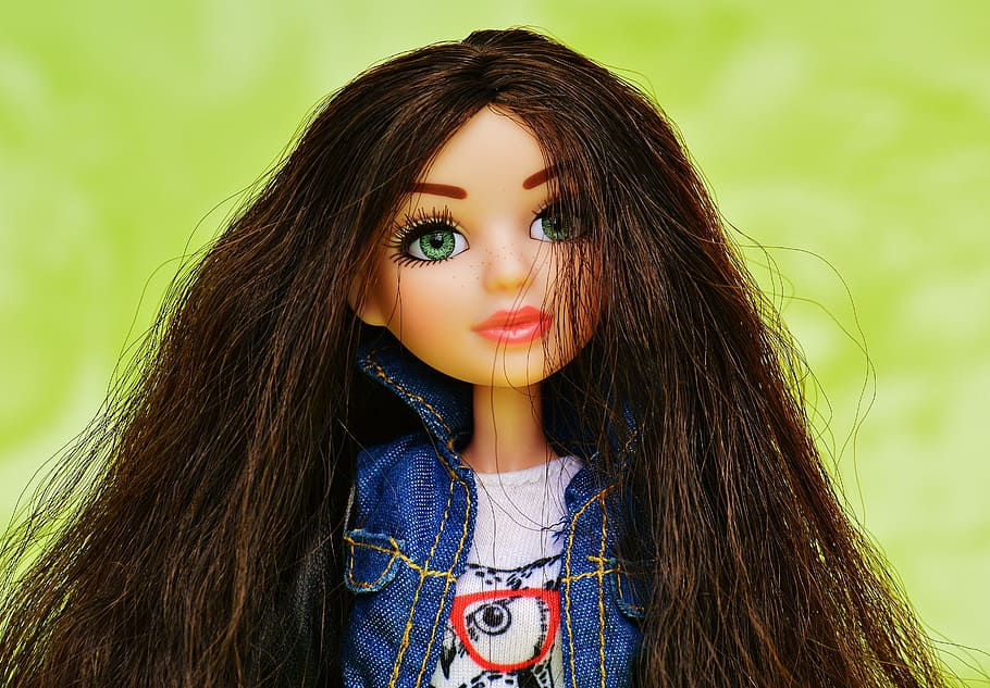 doll, pretty, face, eyes, beauty, sporty, hair, girl, play HD wallpaper