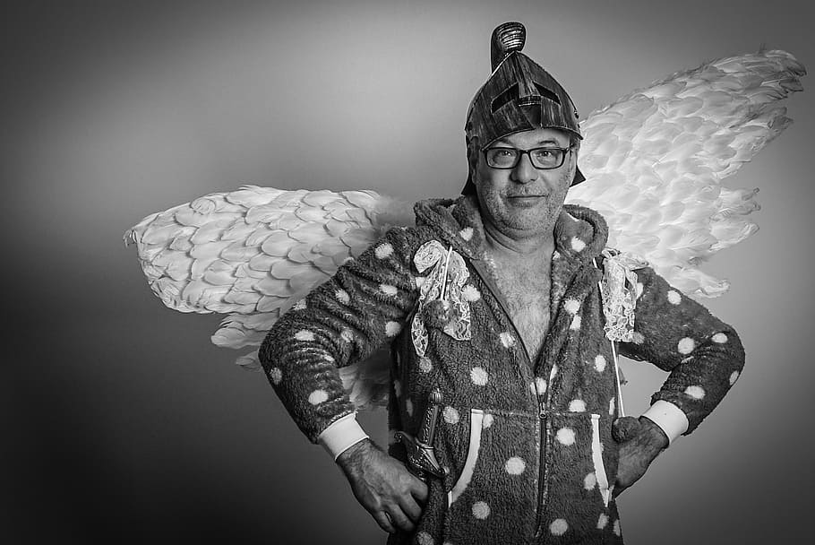 angel, hood, standing, man, digital art, male, person, artwork HD wallpaper