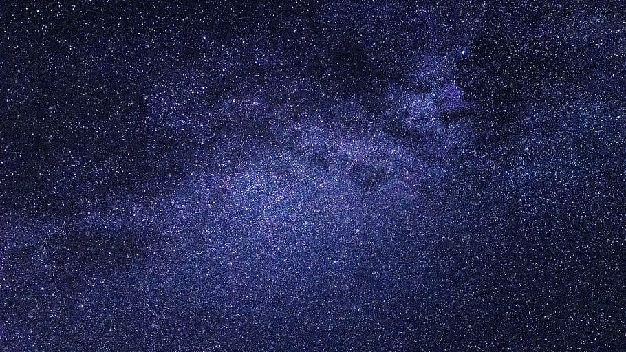 purple and black sky, milky way, starry sky, night sky, space, HD wallpaper