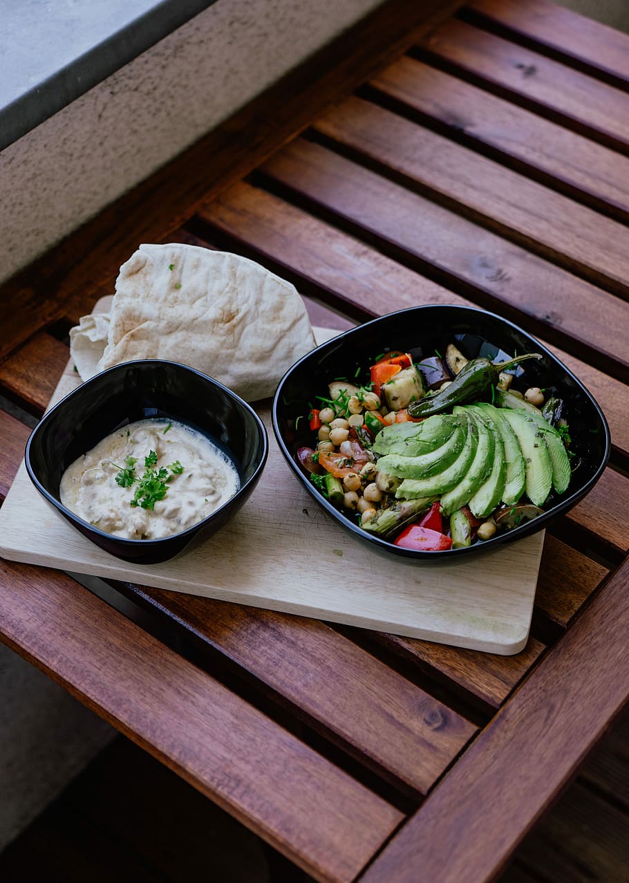 bowl of cooked food, fruit salad with mayonnaise dip, avocado HD wallpaper