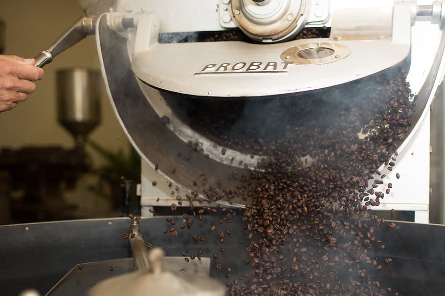 gray Probat coffee machine, cafe, coffee bean, coffee beans HD wallpaper