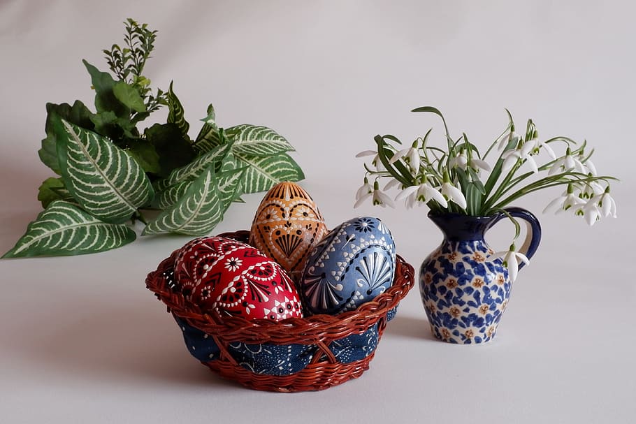 ornament, easter, egg, close, basket, season, give, sorbian easter eggs HD wallpaper