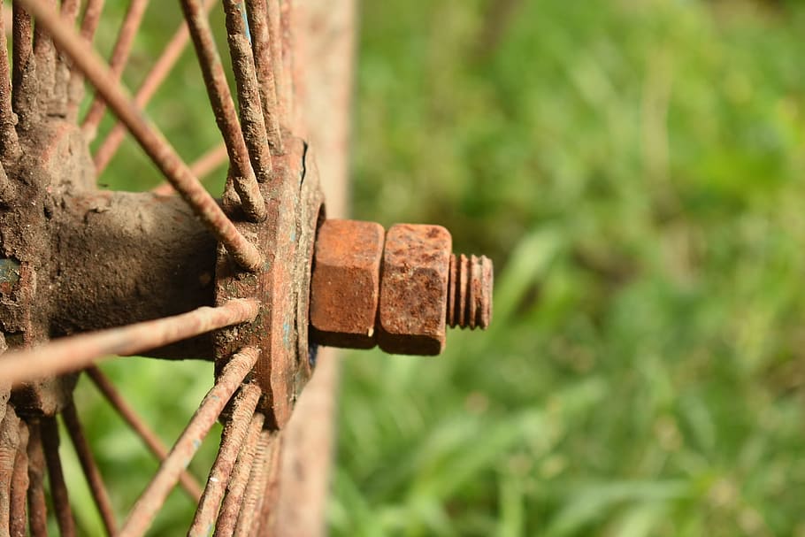 antique, bolt, ancient, rusty, focus on foreground, metal, day HD wallpaper