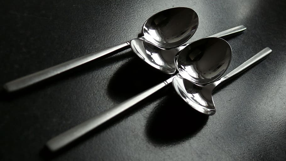 Coffee Spoon, Teaspoon, Metal, cutlery, kitchen utensil, chrome HD wallpaper