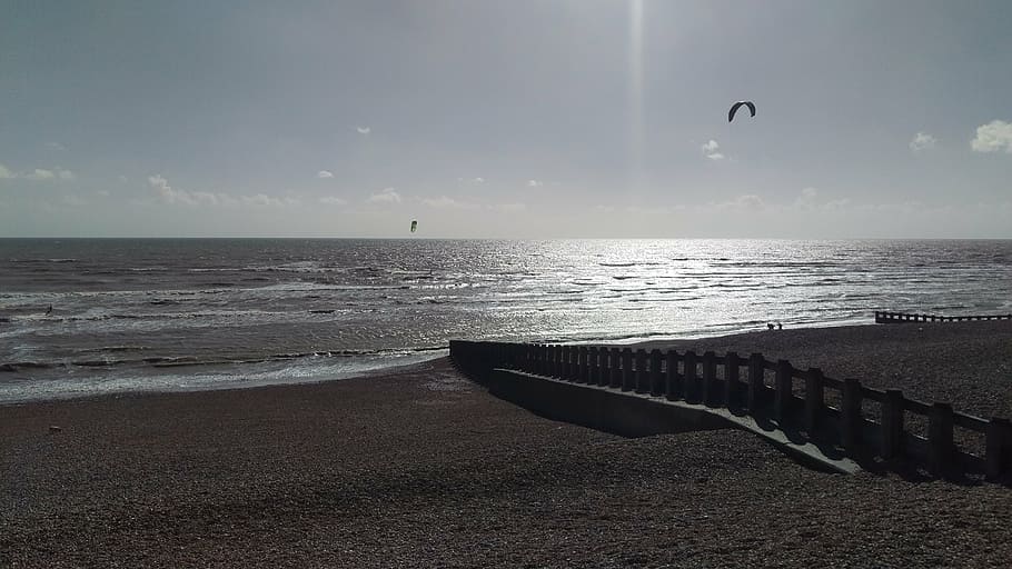 kite surfing, beach, waves, kiteboard, style, flying, speed HD wallpaper