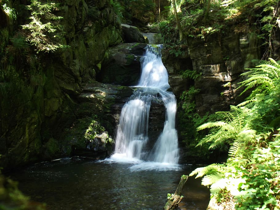 Water, Weir, River, Current, Stream, blurred water, waterfall HD wallpaper