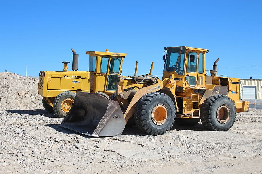 Construction, Bulldozer, construction site, equipment, vehicles HD wallpaper