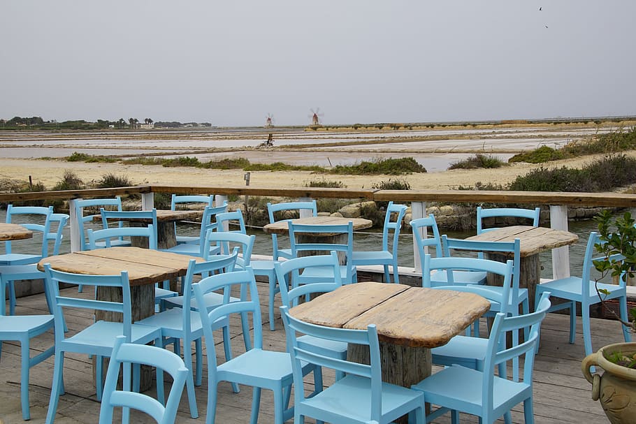 salt pans, sicily, windmill, evaporation, marsala, water basin, HD wallpaper