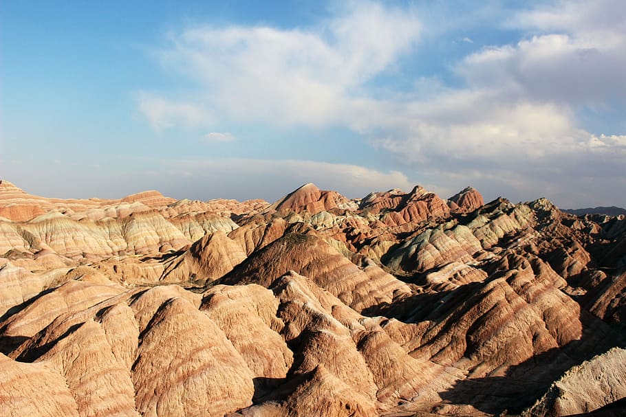 Quality, Danxia, Zhangye, nature, landscape, sky, rock - object, HD wallpaper